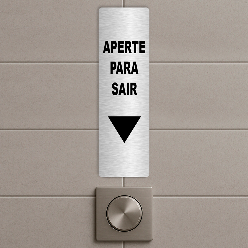 Placa Informativa Aperte Para Sair Saida Liberação Portaria — imagem 2 de 2