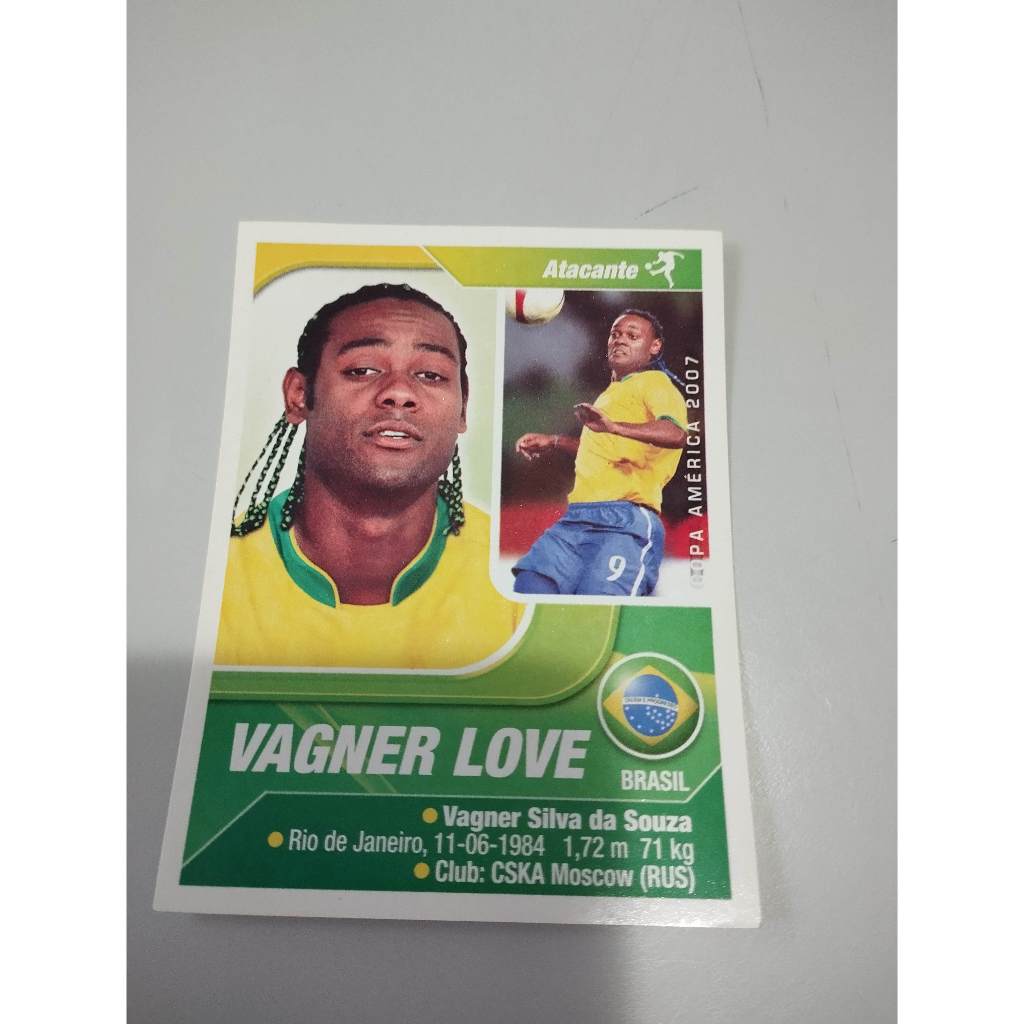 FIGURINHA  JOGADOR VAGNER LOVE - SELEÇÃO BRASILEIRA DA COPA AMÉRICA 2007 - VENEZUELA FIGURINHAS