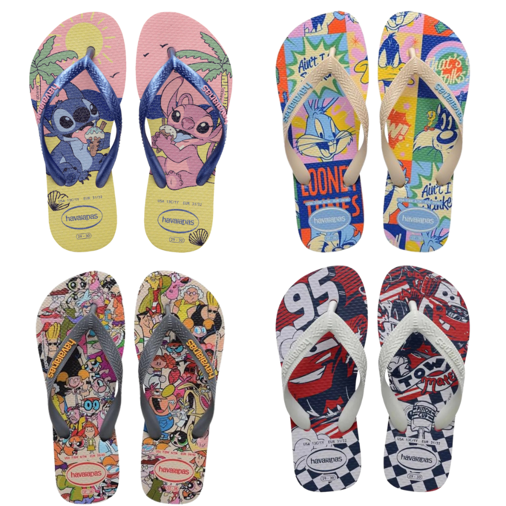 Chinelo Havaianas Top Clássicos Warner Cartoon / Disney