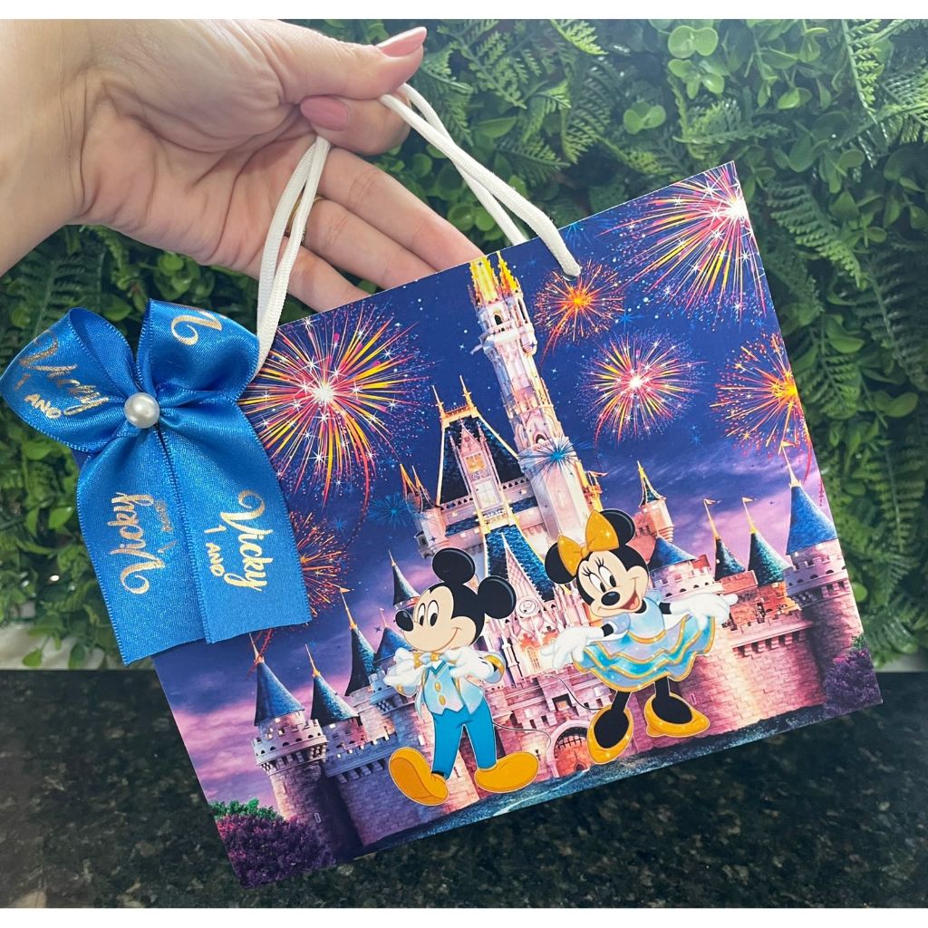 PEGUE E MONTE Sacolinha Surpresa Personalizada Mickey Disney 50 anos | Lembrancinhas | Festa Aniversário | Lancheirinha