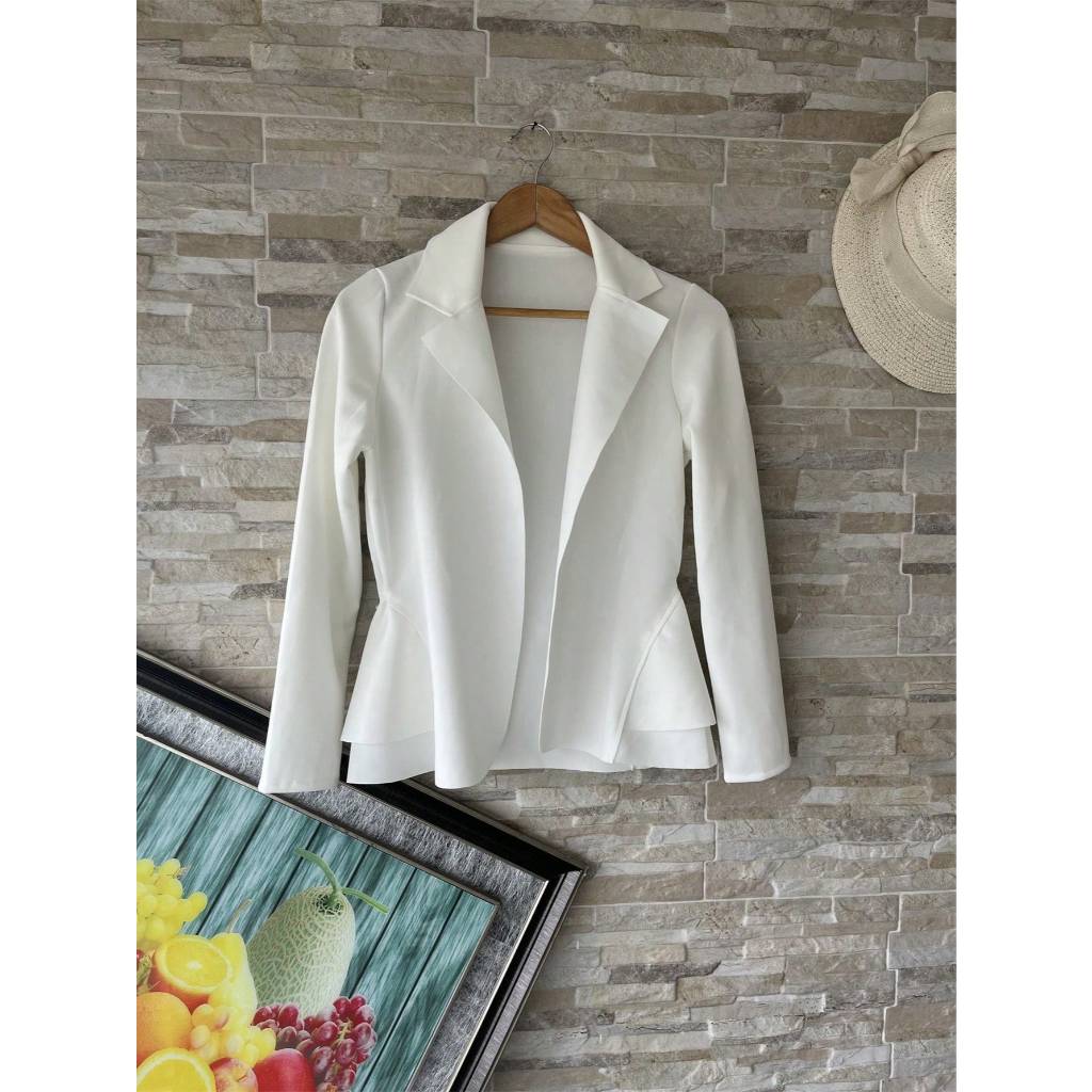 Blazer Feminina eress up Casaquinho De Neoprene Manga Longa Tem#010