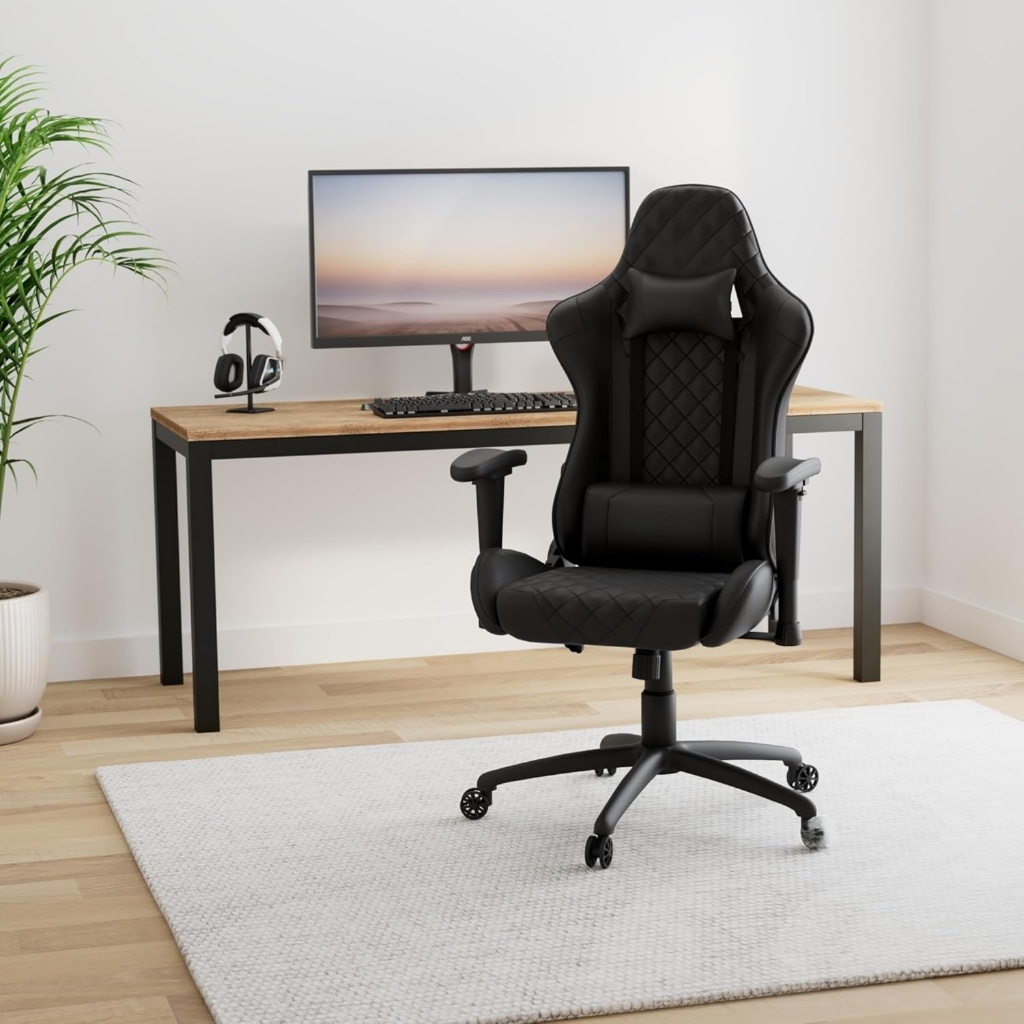 Cadeira Gamer Profissional Escritório Ergonômica Reclinável Confortável Com Rodinha Estilo para Longas Horas