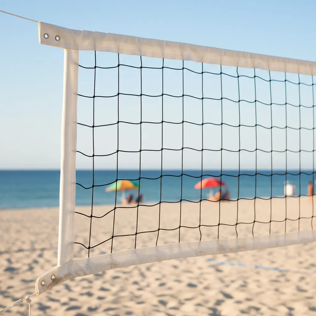 Rede de Vôlei Oficial de Quadra Indoor 4 Faixas 100% Algodão de Alta Resistência