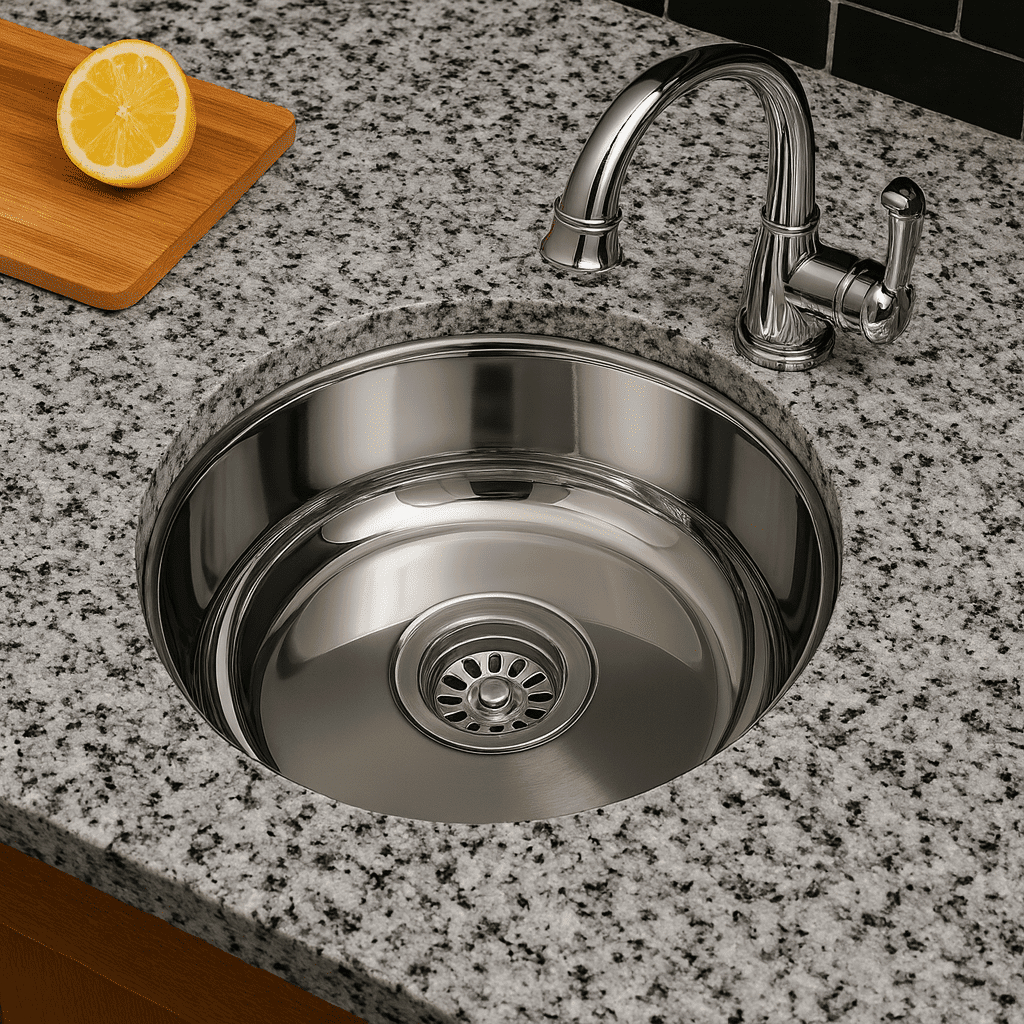 Cuba Redonda Cozinha Eletrocubas 30cm Aço Inox 304 Válvula em Oferta na Shopee