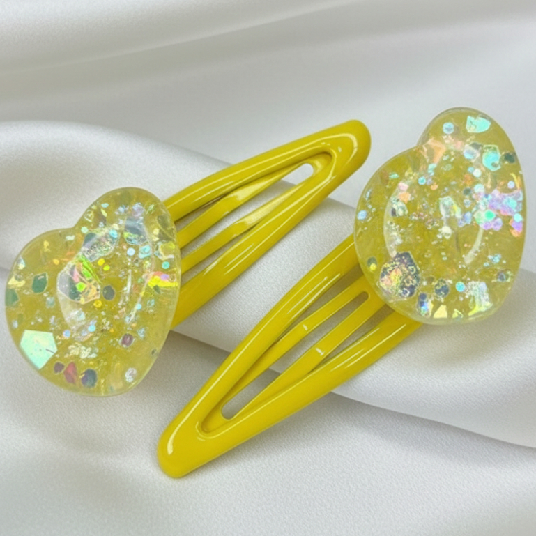 Presilhas Prendedor de Cabelo Tic Tac infantil Colorido Corações