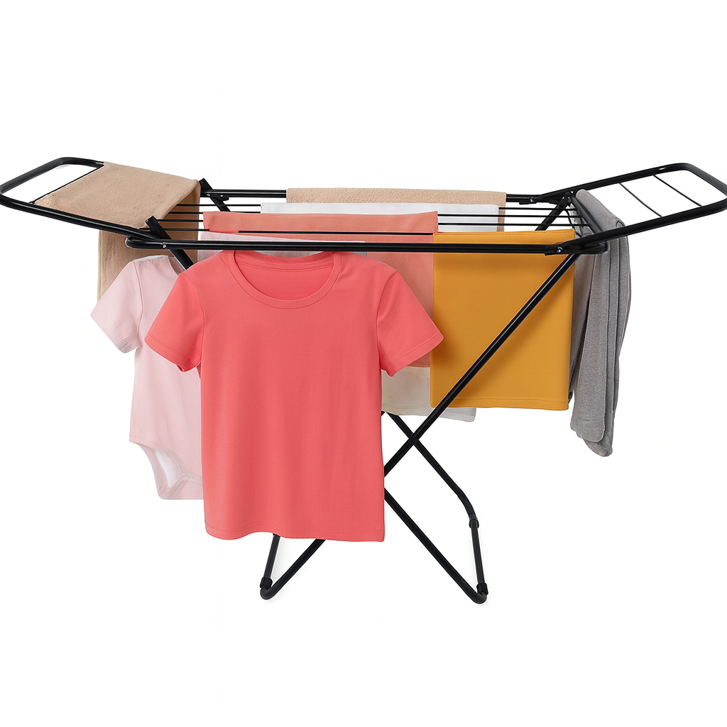 Varal de Chão Dobrável em Aço Reforçado Com Abas Grande Prático e Econômico em Oferta na Shopee