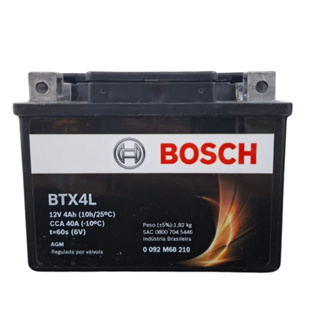 Bateria Moto Bosch Btx4l Yamaha Neo 125 2017 2018 12v 4ah em Oferta na Shopee