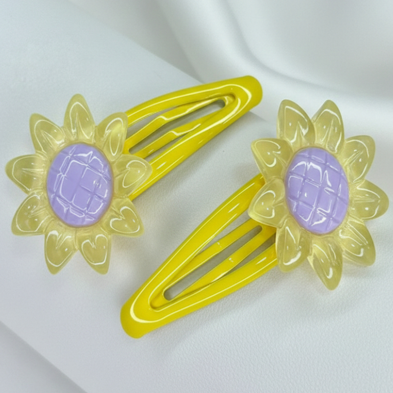 Presilhas Prendedor de Cabelo Tic Tac infantil Colorido Sol