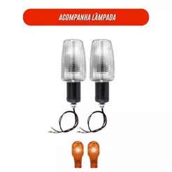 Par de Pisca Seta Moto Titan 150 CG 125 CBX 250 250 Twister 2000 á 2008 CRISTAL