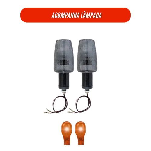 Par de Pisca Seta Moto Titan 150 CG 125 CBX 250 250 Twister 2000 á 2008 FUMÊ em Oferta na Shopee