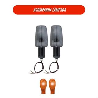 Par de Pisca Seta Moto Titan 150 CG 125 CBX 250 250 Twister 2000 á 2008 FUMÊ em Oferta na Shopee