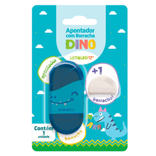BORRACHA COM APONTADOR PINGUIM / DINO \ HELLO KITTY COM REFIL LEO&LEO em Oferta na Shopee