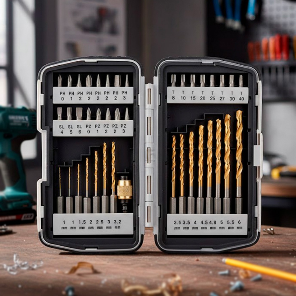 Jogo Kit 40 Peças Brocas Bits Furadeira Parafusadeira Mtx