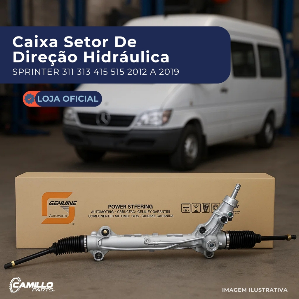 Caixa Direção Hidráulica Sprinter 311 313 415 515 2012 2019 Sistema Automotivo Premium