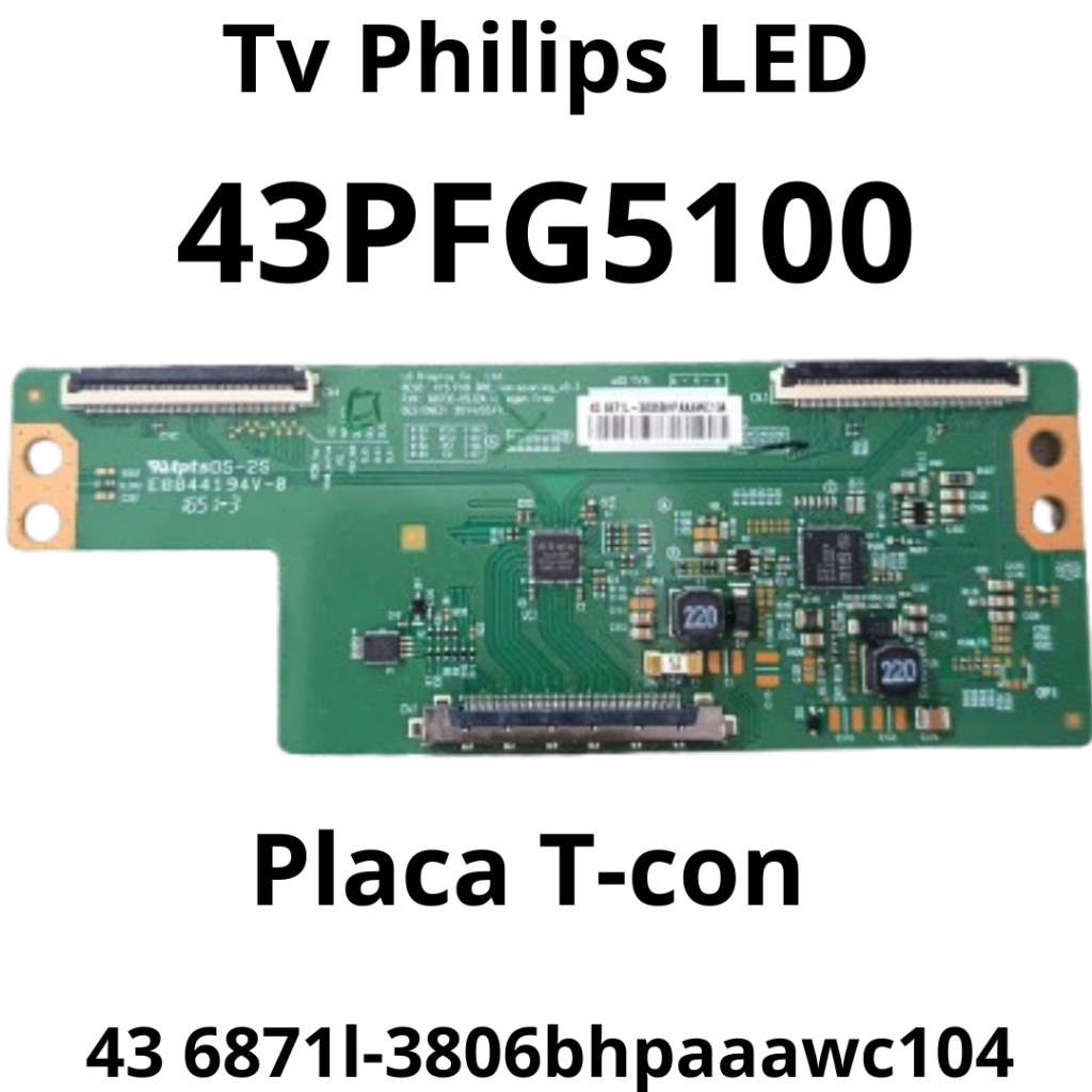 2782 Placa T-con para tv Philips LED Mod: 43PFG5100