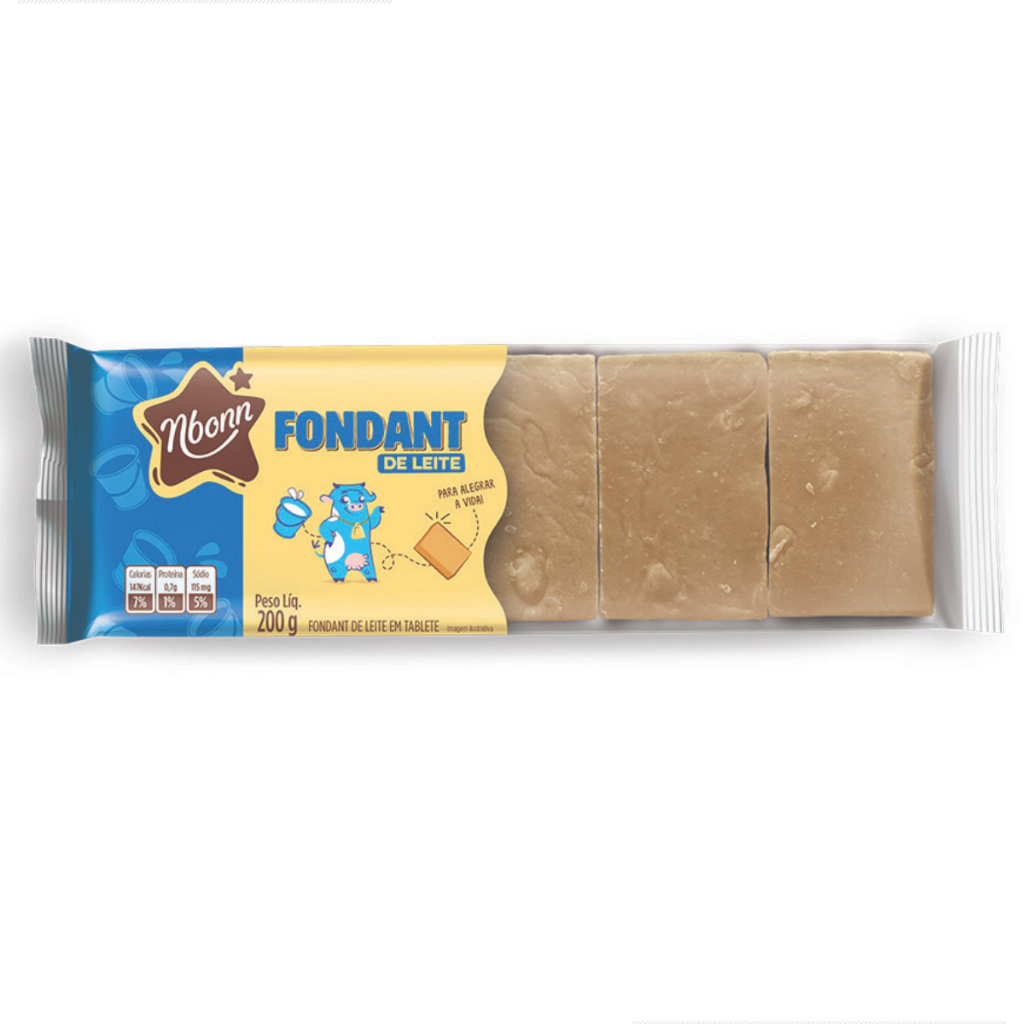 Doce Fondant de Leite Nbonn – Barra 200g Doce de Leite