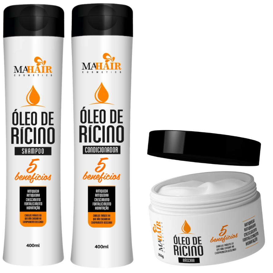 Kit Capilar Shampoo Condicionador Máscara Capilar Desmaia Hair Mahair Anti-Frizz Relâmpago ! - Miniatura 2