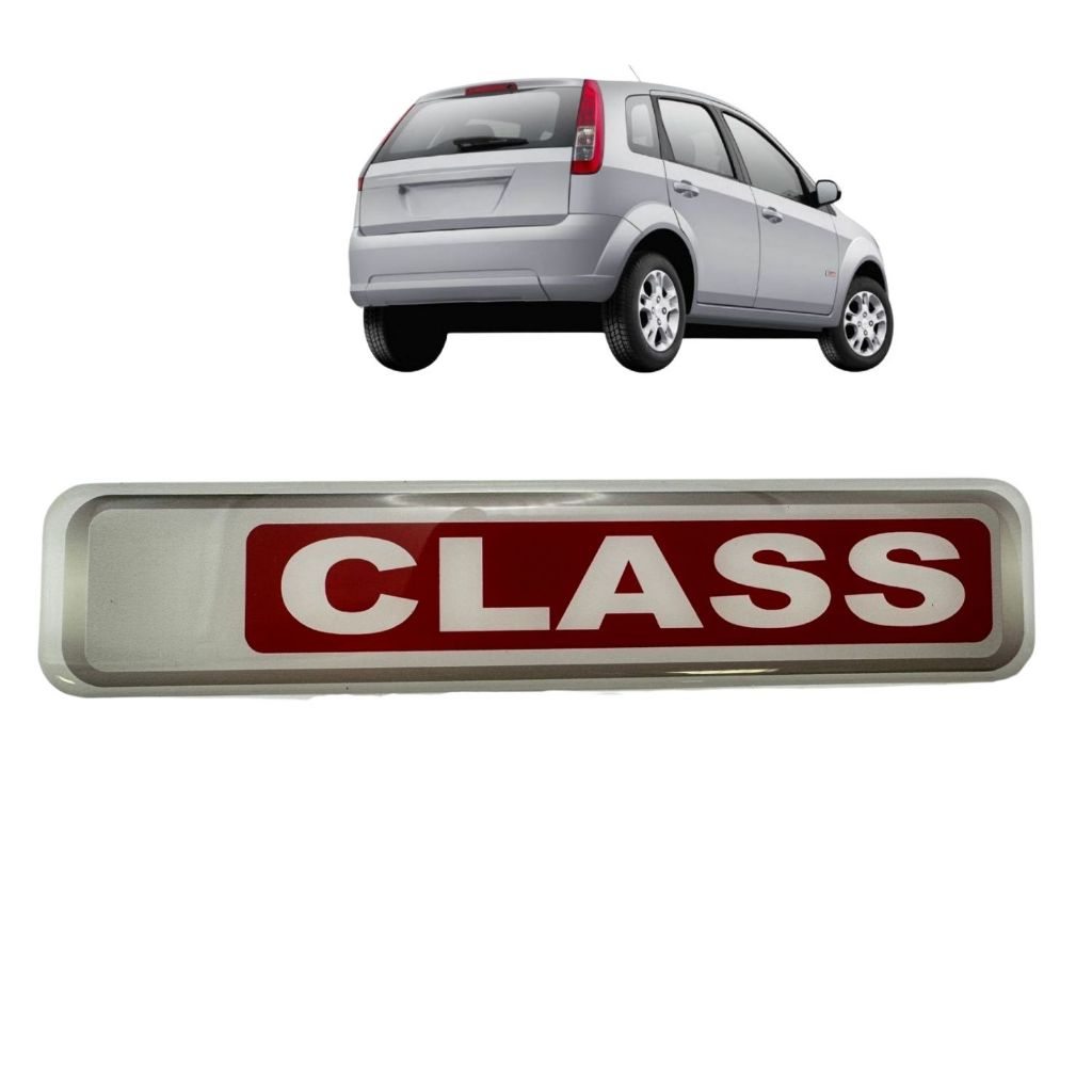 Emblema Adesivo CLASS vermelho Fiesta 2011 a 2014 emblema Resinado