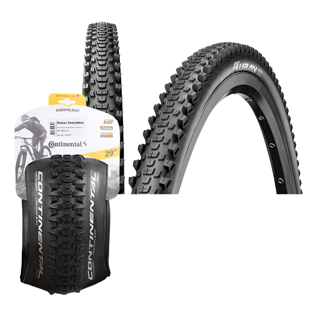 Pneu Aro 29 Continental Mtb Kevlar Tubeless Ruban 29x2.30 Dobrável Preto Bicicleta Bike Eletrica