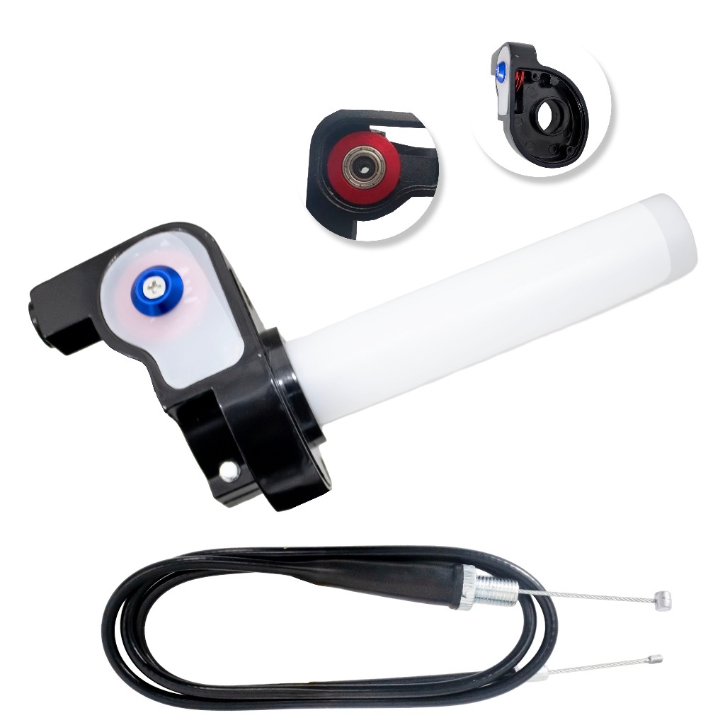 Acelerador Rapido De Alumínio Com Cabo Universal e Rolamento Motos Carburadas CRF XTZ TTR CG BROS
