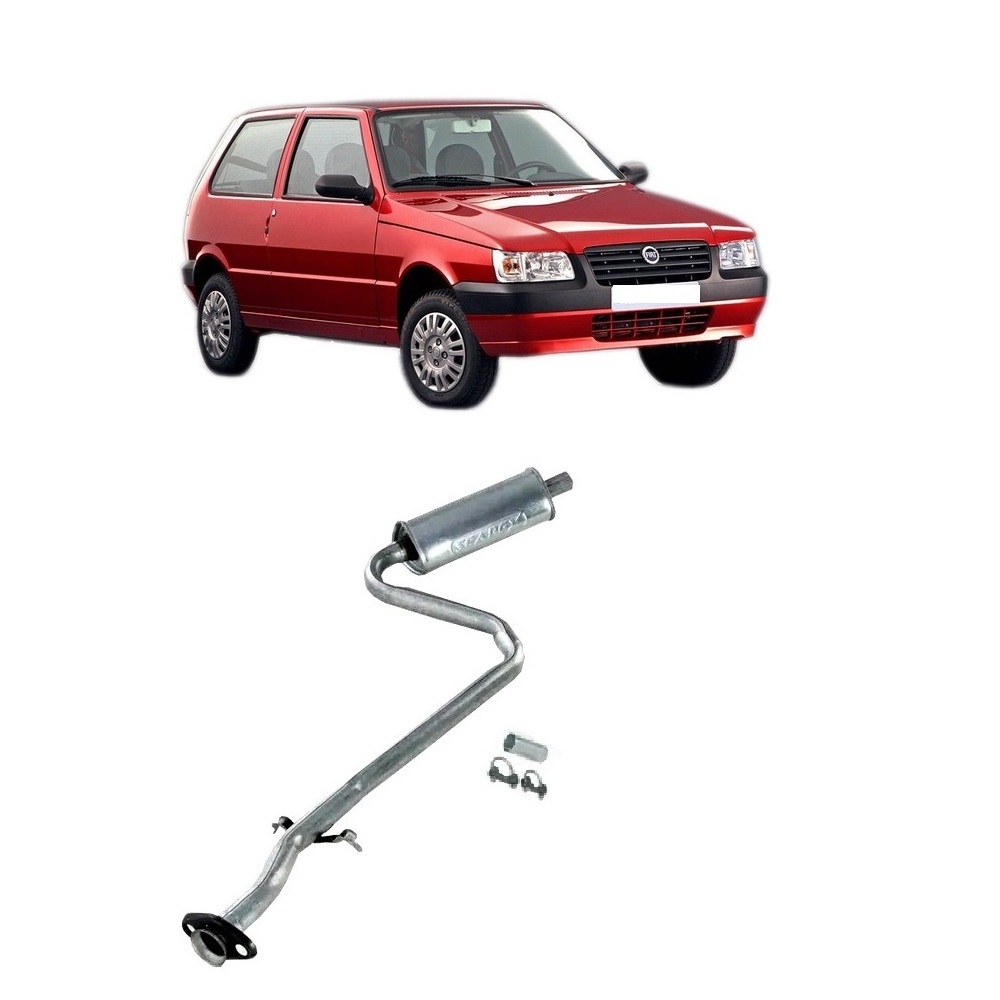 Escapamento Intermediário Fiat Uno Fire 2002 até 2006