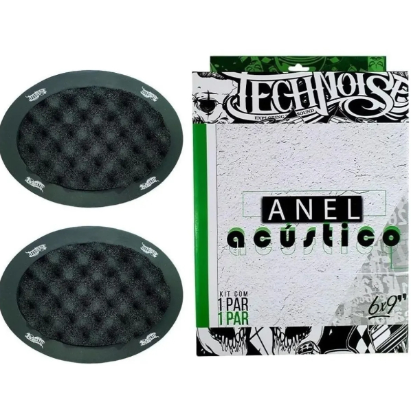 Anel de Vedação Acústico com Cola 6x9 JM10235 - Kit com 2 Unidades para Instalação de Alto-Falantes