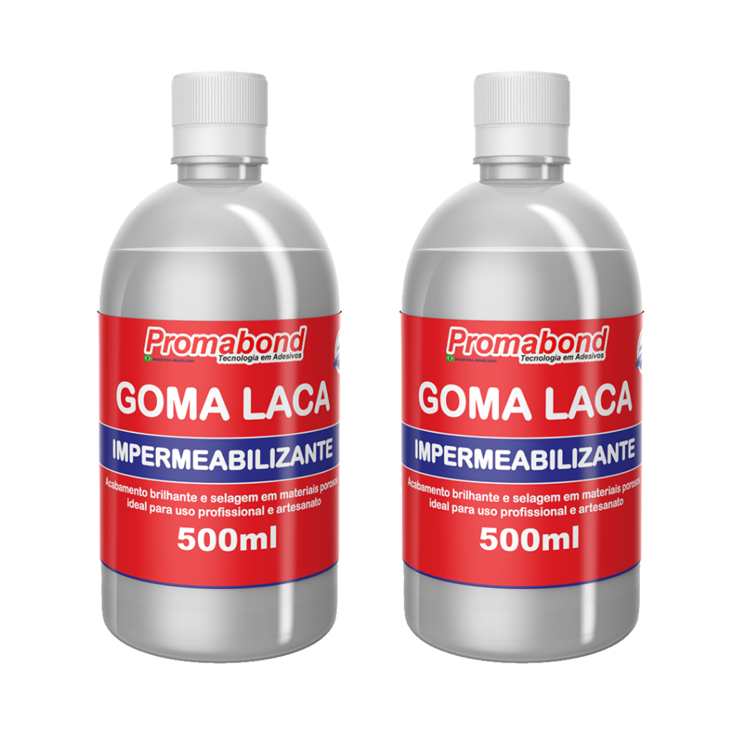 KIT 2 Goma Laca Impermeabilizante Incolor Promabond 500ml em Oferta na Shopee