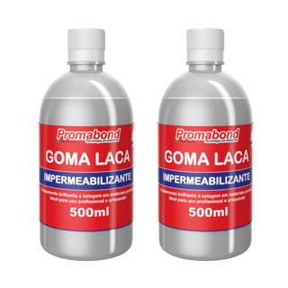 KIT 2 Goma Laca Impermeabilizante Incolor Promabond 500ml em Oferta na Shopee
