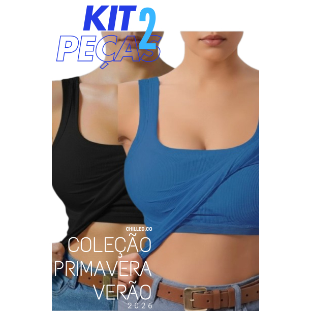 Kit 2 Blusas Regata com Bojo | Modela, Sustenta e Valoriza em Oferta na Shopee