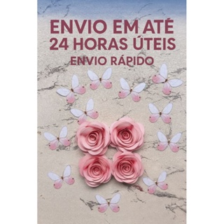 Kit 4 Rosas + 10 Borboletas 4 cm – Decoração de Bolo , confeiteiras • Várias Cores • Envio Imediato em Oferta na Shopee