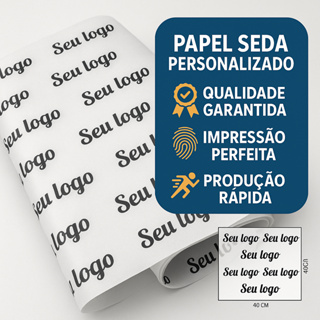 Papel Seda Personalizado 40x60cm (35g) -  Com a sua logo em Oferta na Shopee