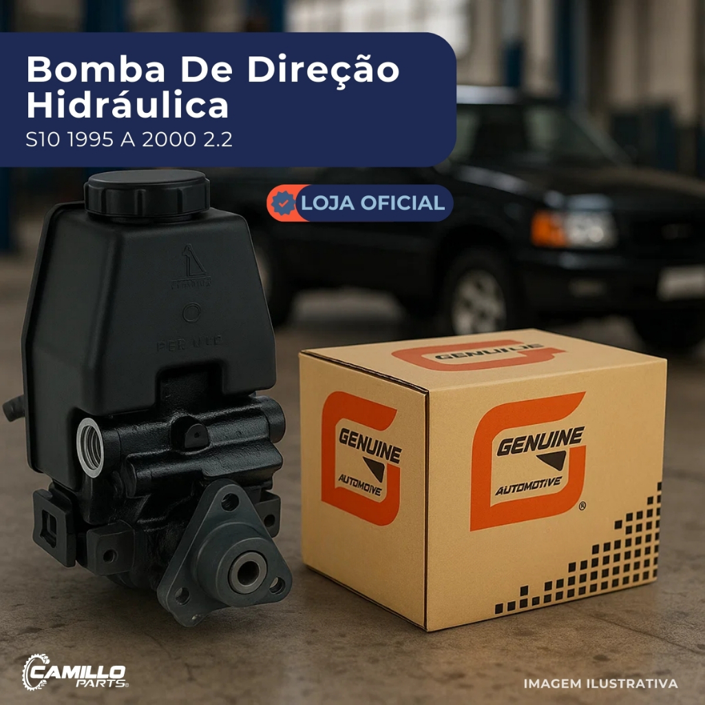 Bomba Direção Hidráulica Chevy S10 Blazer 2.2 Efi 1995 A 2000 Reservatório Integrado em Oferta na Shopee