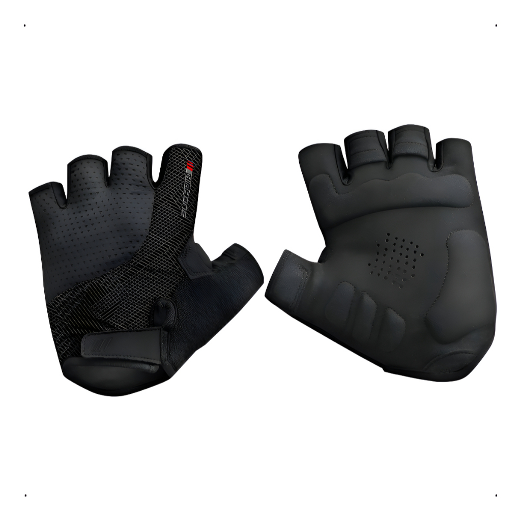 Luva Ciclismo Patins Patinete Skate Bike Academia High One Montano Dedo Aberto Bicicleta Cor Preto