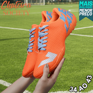 Chuteira Society Masculina Leve Com Amortecimento Suave em Oferta na Shopee