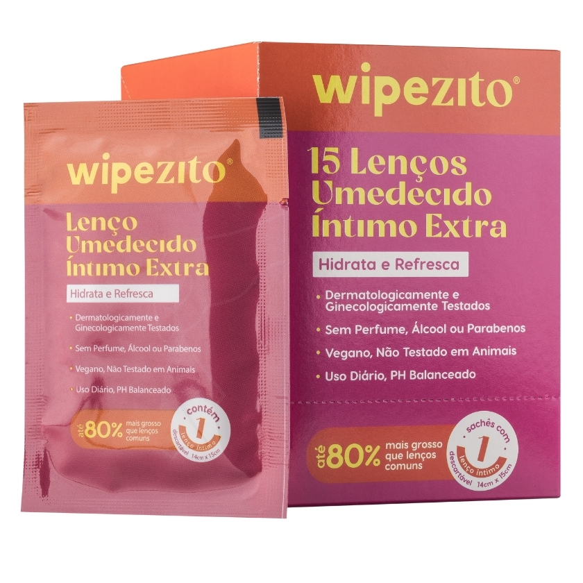 Wipezito - Lenço Umedecido Íntimo Extra (15 unidades)