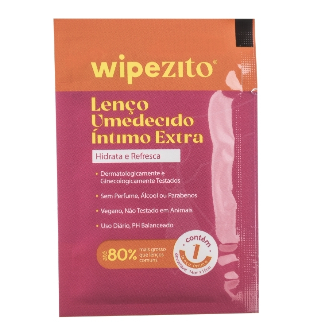 Wipezito - Lenço Umedecido Íntimo Extra (1 unidade) em Oferta na Shopee