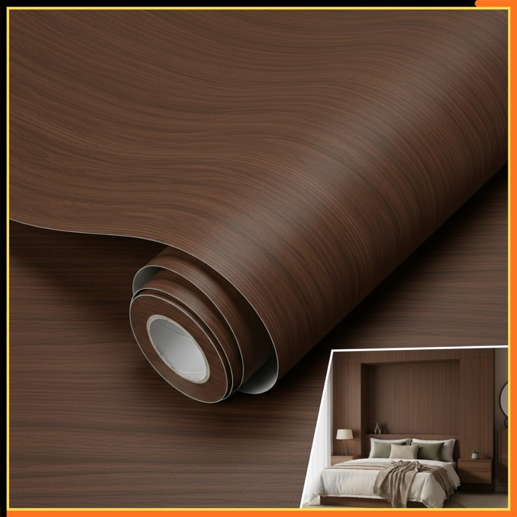 Papel Adesivo para envelopamento 5 Metros x 45cm Madeira Escura Marrom em Oferta na Shopee