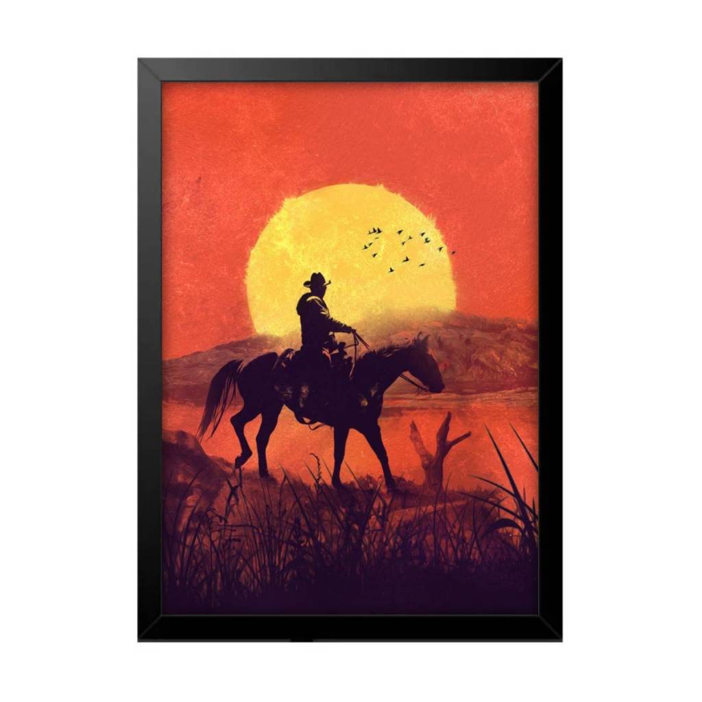Quadro Decorativo Red Dead Redemption Arthur Morgan Jogo Poster Quarto Sala Escritório