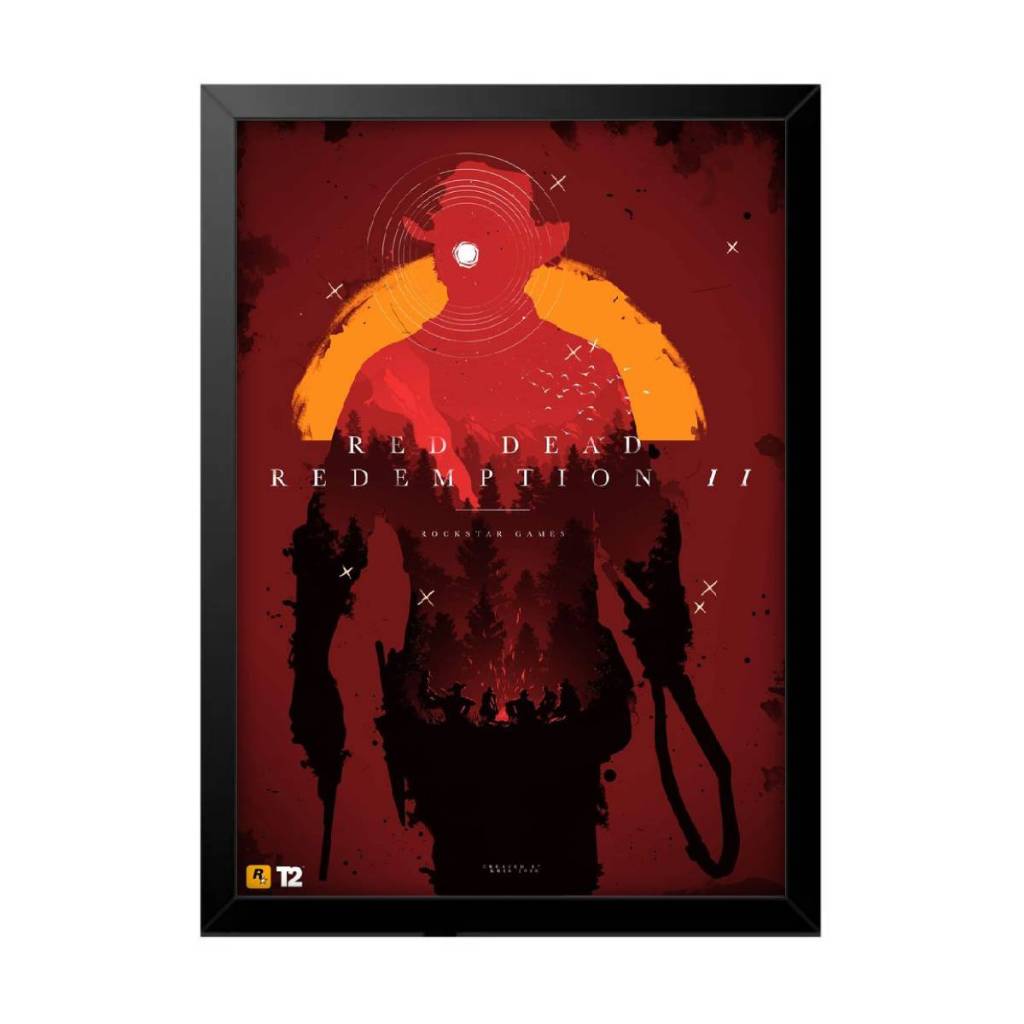 Quadro Decorativo Jogo Red Dead Redemption Arthur Morgan Poster Quarto Sala Escritório