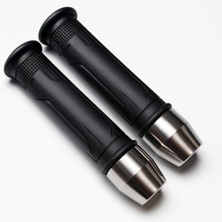 Pesinho de Guidão Cromado com Parafuso com Manopla Riscadinha Vasada para Titan Fan Cargo 125 150 160 Twister em Oferta na Shopee