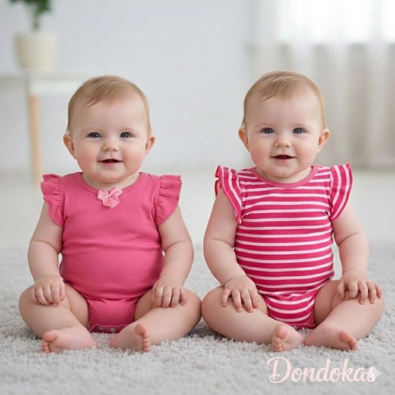 Kit com 2 ou 4  body Bebe Menina com Bodies Babadinho Roupa de Bebê Veste até 9 meses Kit 2 ou 4 Bori Bebe em Oferta na Shopee