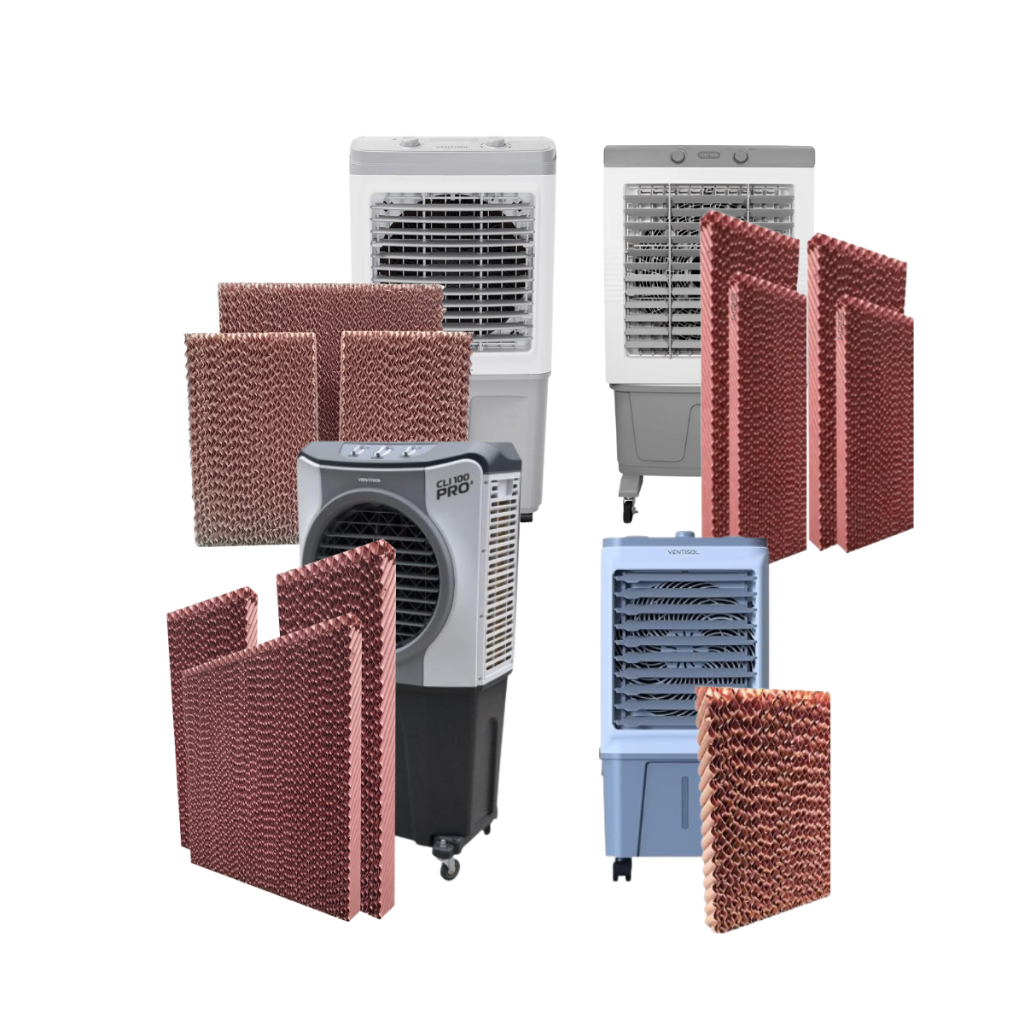 Kit Colmeias Filtros (Placas Evaporativas) Jogo Climatizador Ventisol 8/16/35/45/60/70/80/100 Litros em Oferta na Shopee