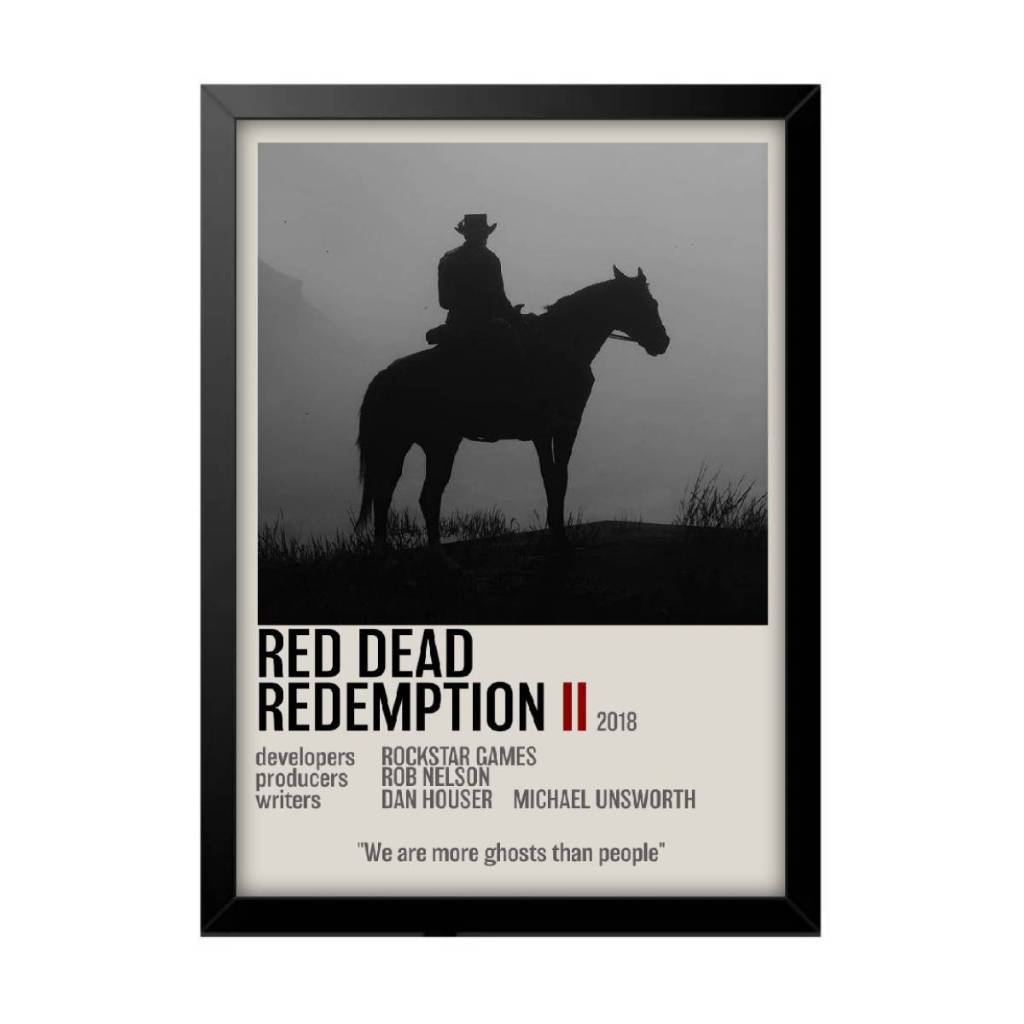 Quadro Decorativo Jogo Arthur Morgan Red Dead Redemption Poster Quarto Sala Escritório