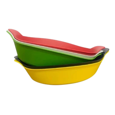 Kit 5 Petisqueira saladeira plástico barquinha frios canoa barca petisco festa churrasco