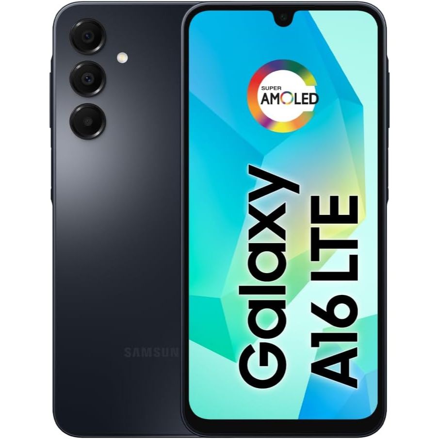 Celular Samsung Galaxy A16, 128GB + 4GB RAM, Câmera de até 50MP, Tela 6.7", NFC, IP54, Bateria 5000 mAh - Preto