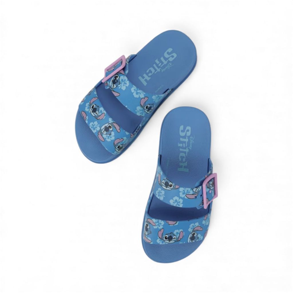 Chinelo Slide Infantil Azul Stitch Summer Grendene Kids