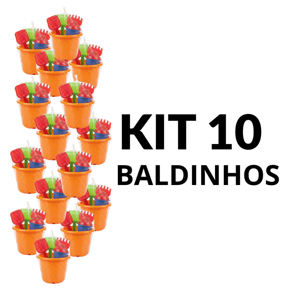 Kit Baldinho Praia Infantil 6 Peças Moldes Jacaré e Dinossauro Lotes 3, 5 ou 10 Kits (21 a 70 peças) Verão
