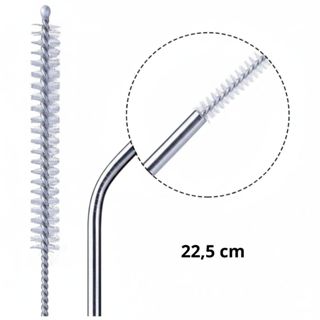 Kit 3 Escovas Flexíveis Para Limpeza Profunda de Canudos Reutilizáveis 22,5 cm Inox E Nylon em Oferta na Shopee