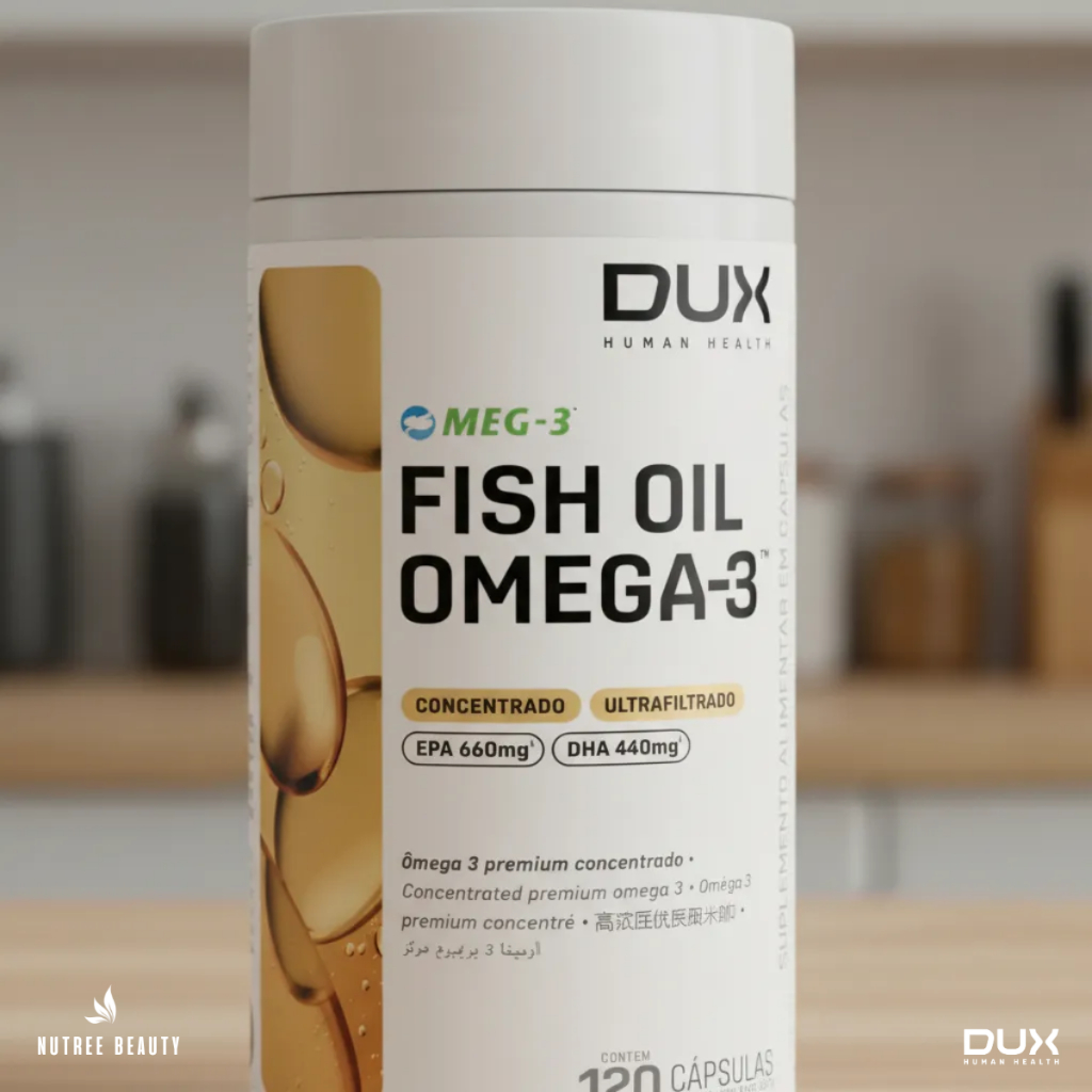 Ômega 3 Fish Oil Dux Concentrado 120 Cápsulas Selo Meg-3 Sem Sabor