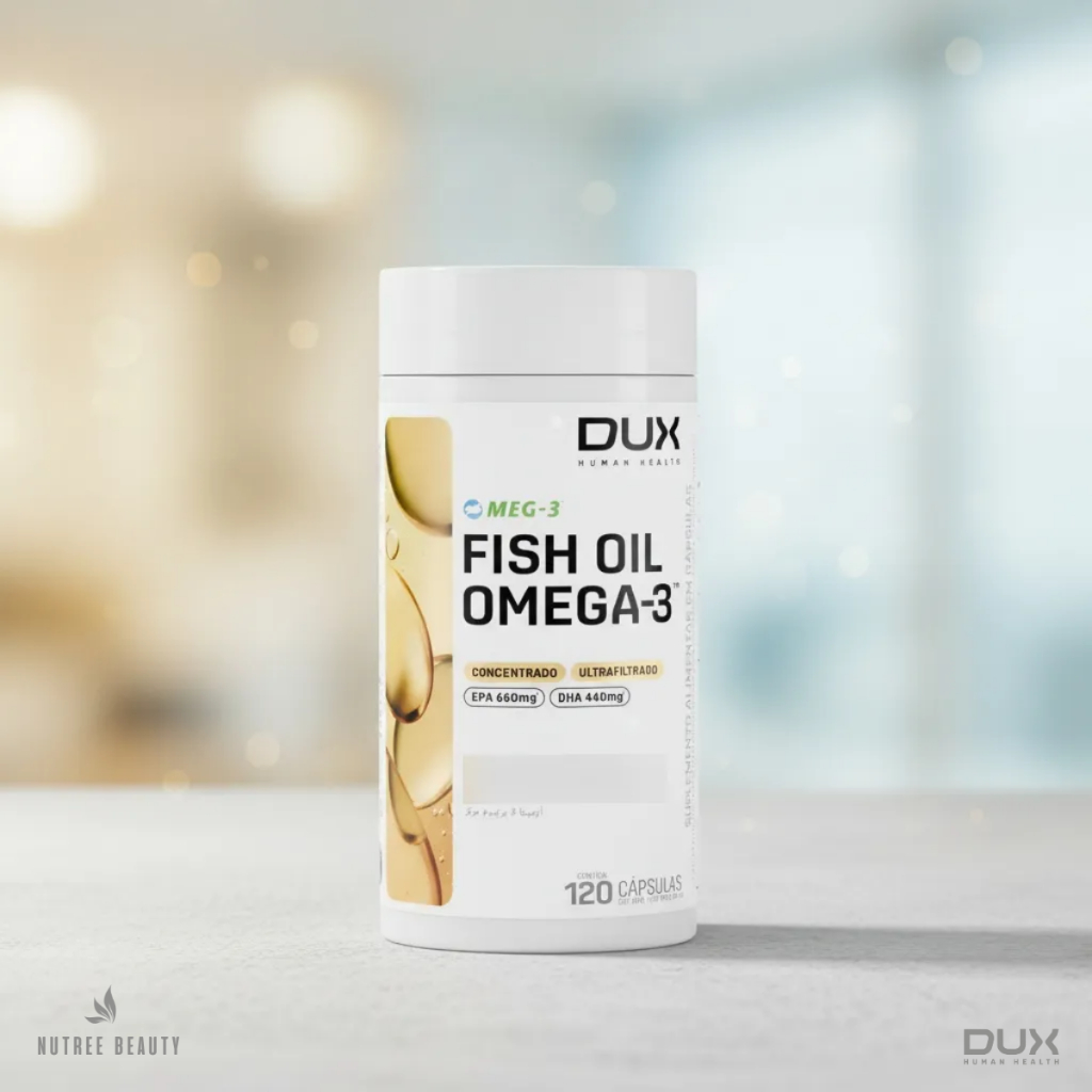 Ômega 3 Fish Oil Dux Concentrado 120 Cápsulas Selo Meg-3 Sem Sabor